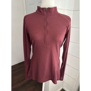 Kuhl Pullover Shirt Womens Medium Burgundy Thumbholes Top Athletic Gorpcore